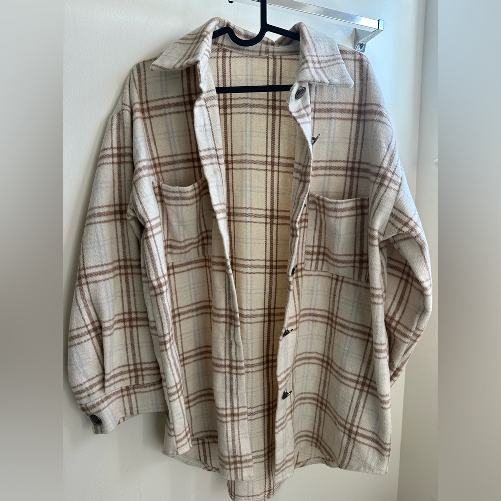 Oversized shacket